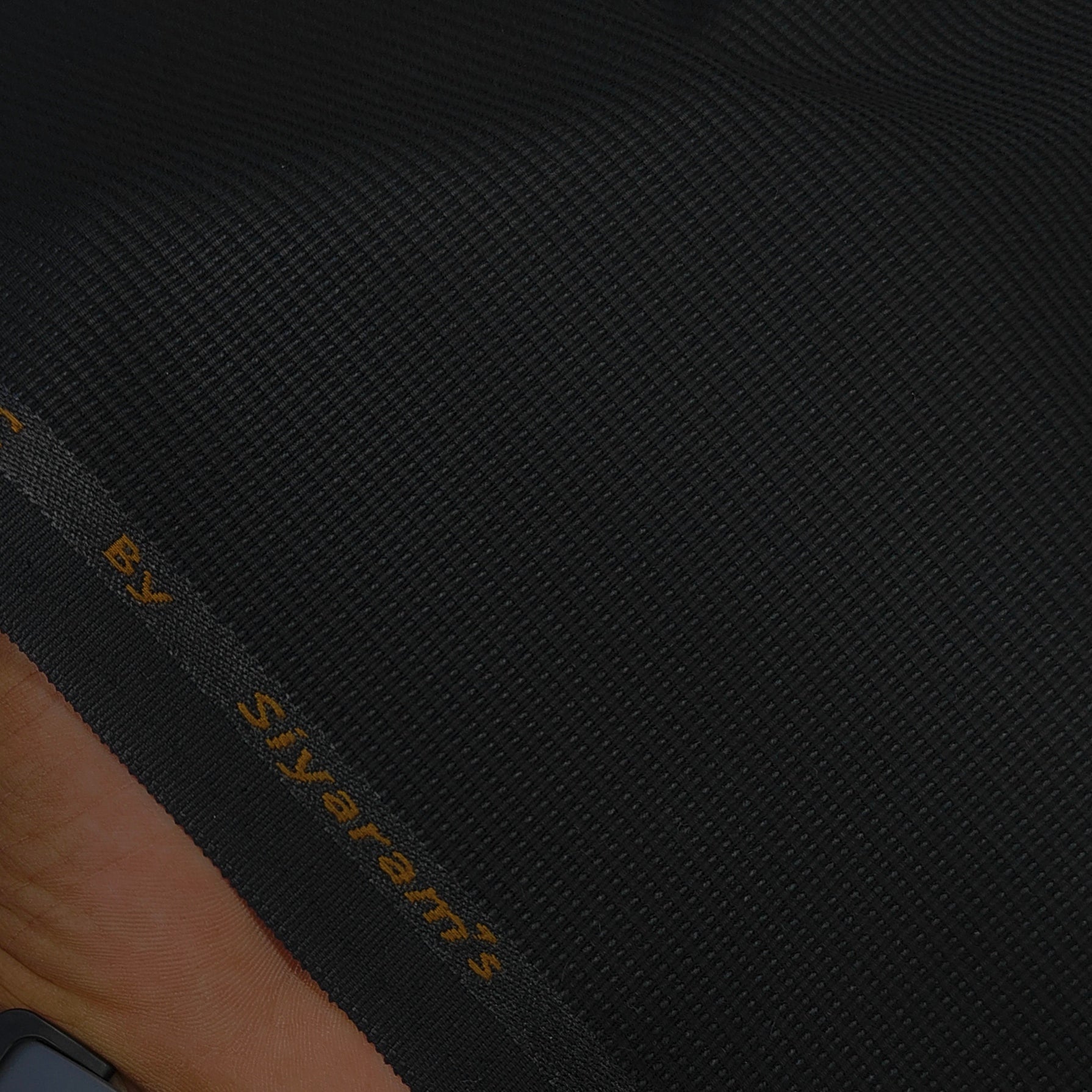 Trouser Fabric Siyaram Poly Cotton Thick N Rough Dobby Colour Black